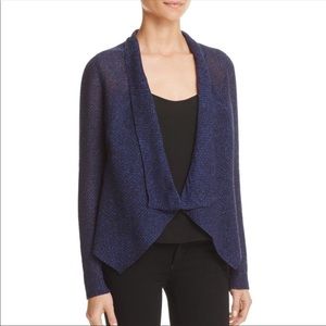 Elie Tahari Cardigan Sweater open front blue sz XL